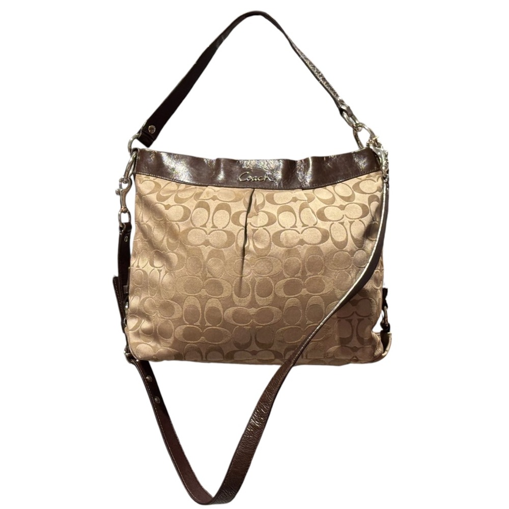 Coach F16181 Signature 2 Way Handle Shoulder Bag / Crossbody